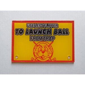 No Good Gofers Pinball Playfield Instruction Plastic Sign Gopher Golf Clubs